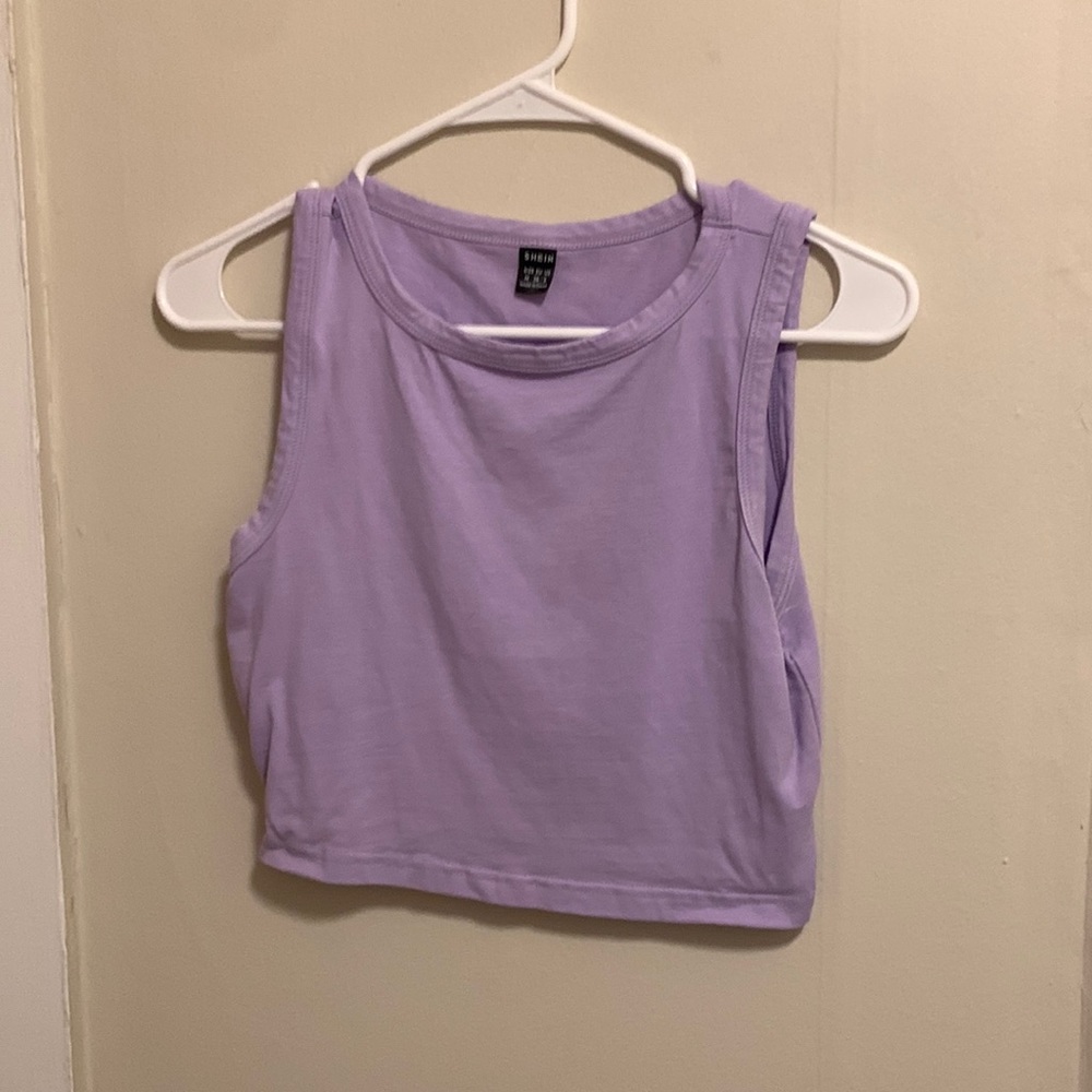 Purple cropped top